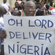 People demonstrate to press for the release of the missing Chibok schoolgirls in Lagos, Nigeria.
PIUS UTOMI EKPEI/AFP/Getty Images